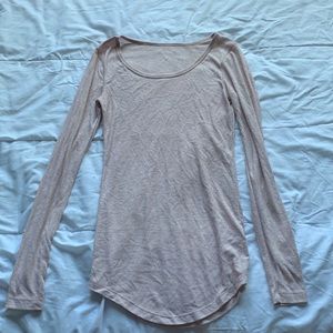 Pink and gold sparkly long-sleeve shirt